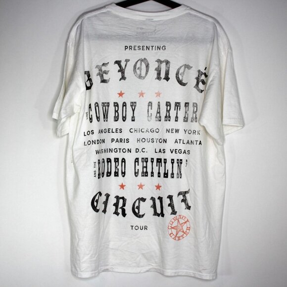 Beyonce Mens Large Cowboy Carter Concert 2025 Tour Tee T-Shirt NEW G1426 - Picture 6 of 7